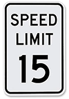 15 mph speed limit at Edgewater Isle