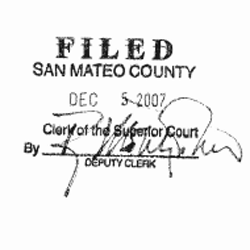Filed San Mateo County December 5, 2007