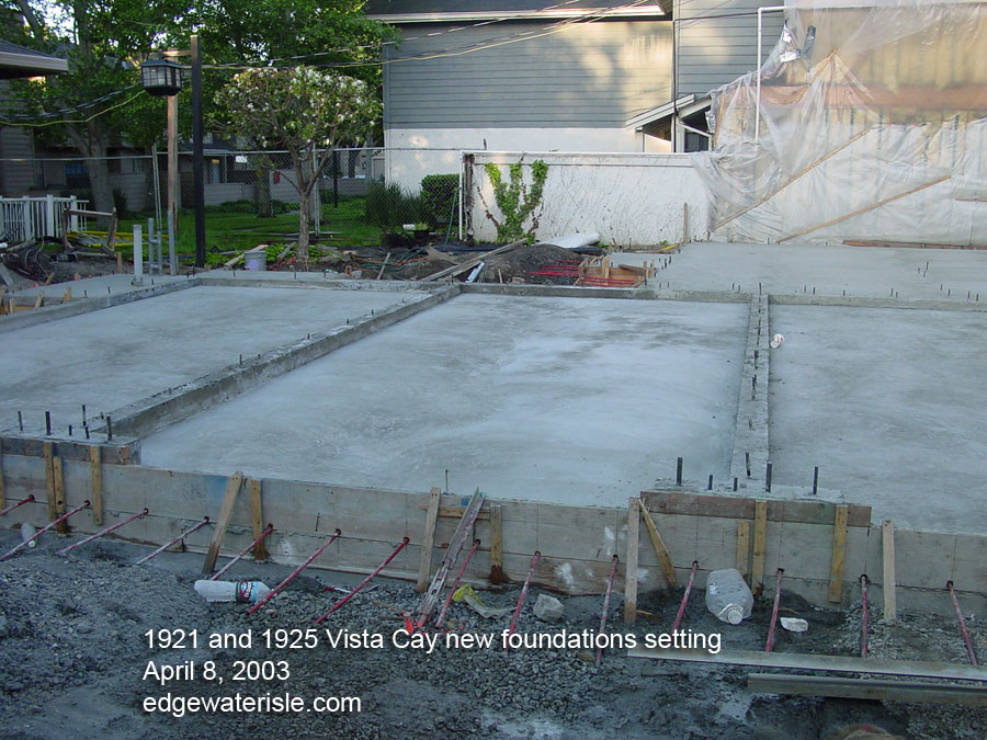 1921 and 1925 Vista Cay in Edgewater Isle new foundations setting